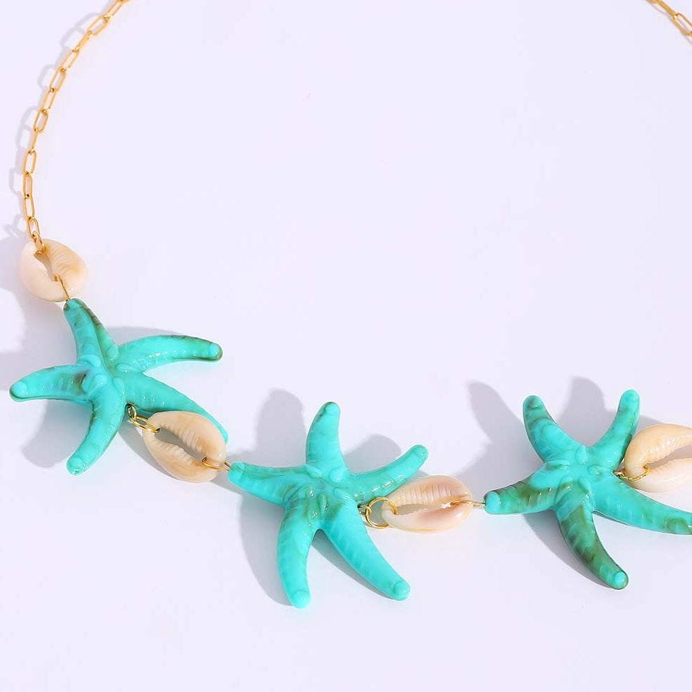 Blue Starfish necklace