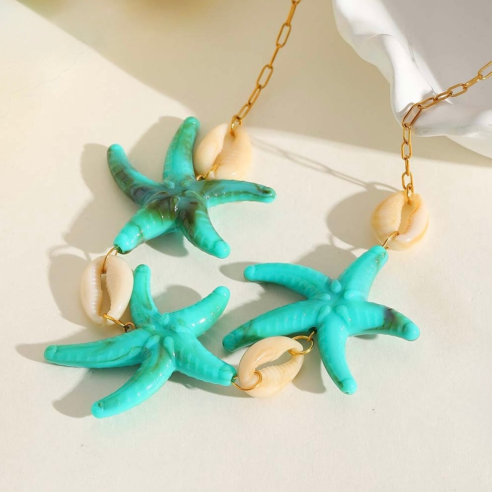 Blue Starfish necklace