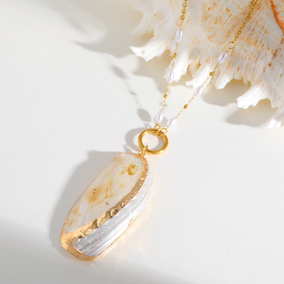 White seashell necklace