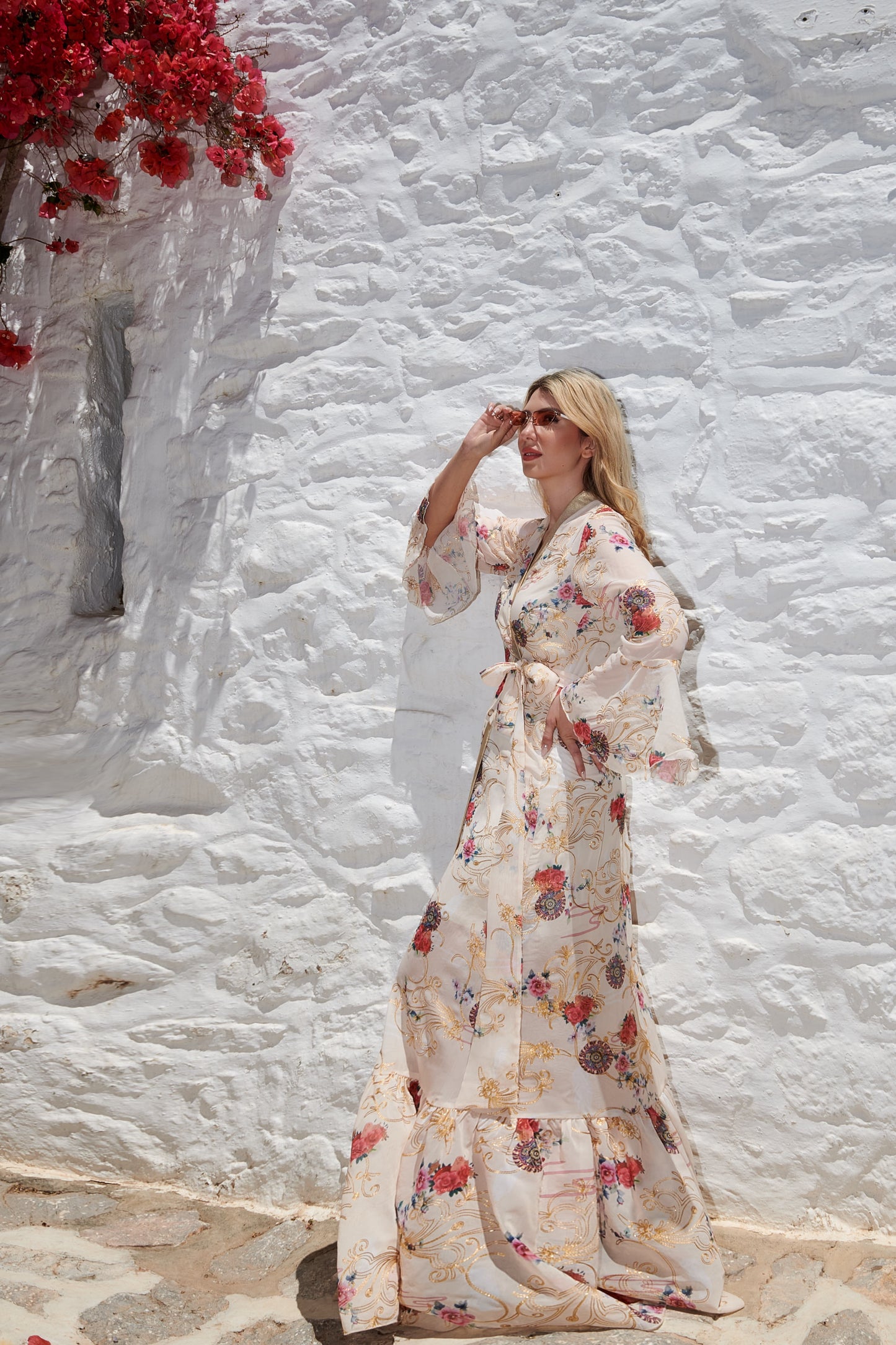 Penelope Beige Kimono Dress