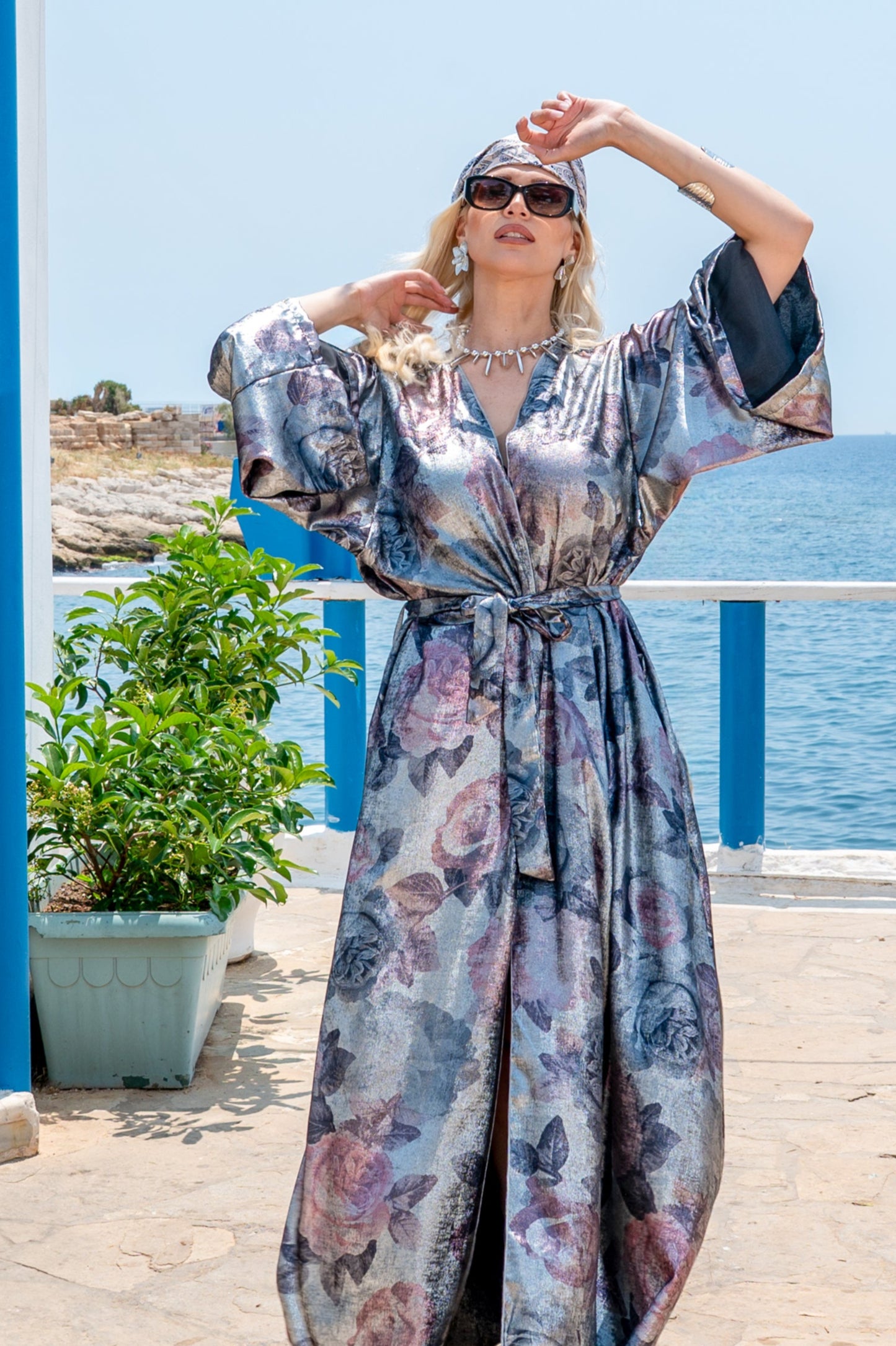 Ikaria Grey Kimono Dress