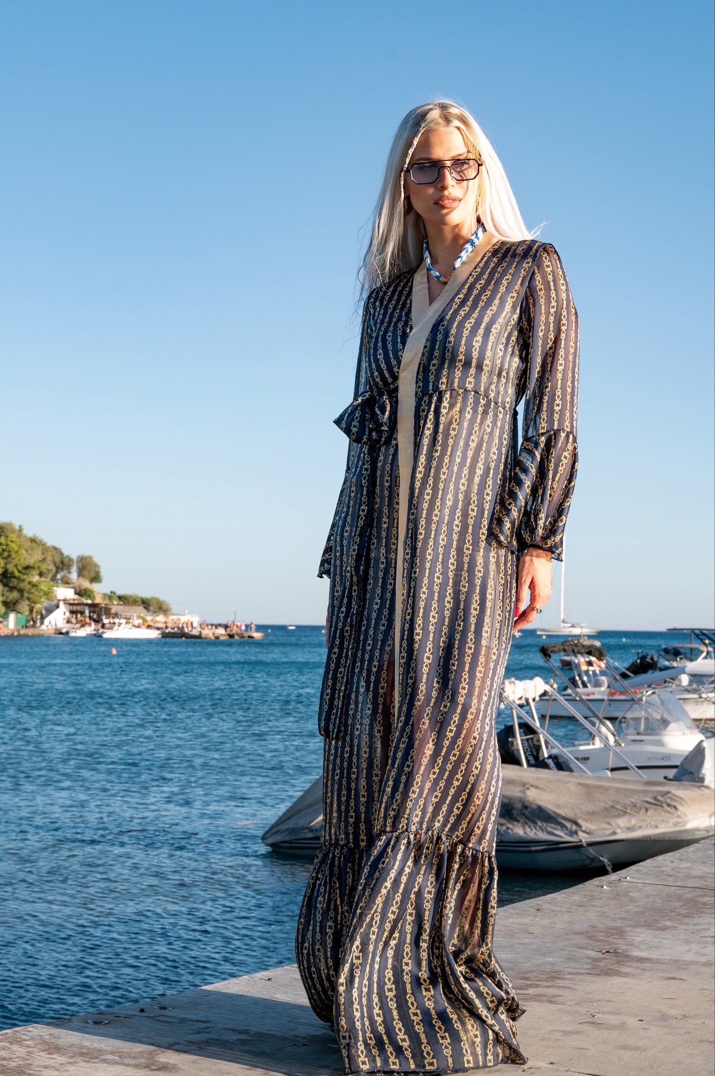 Artemis Blue Kimono Dress