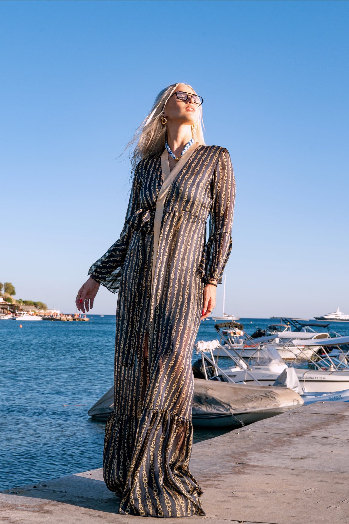 Artemis Blue Kimono Dress