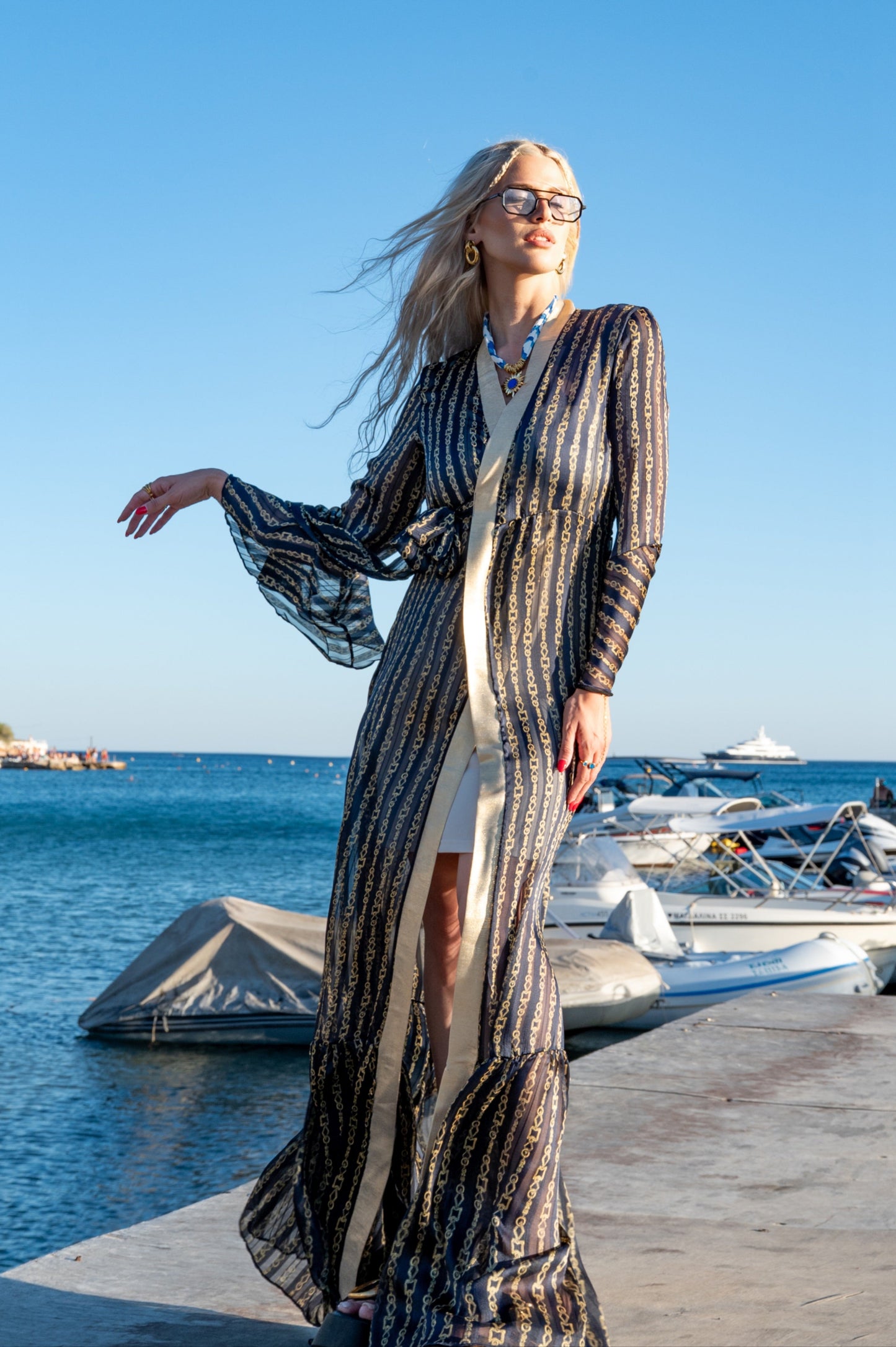 Artemis Blue Kimono Dress