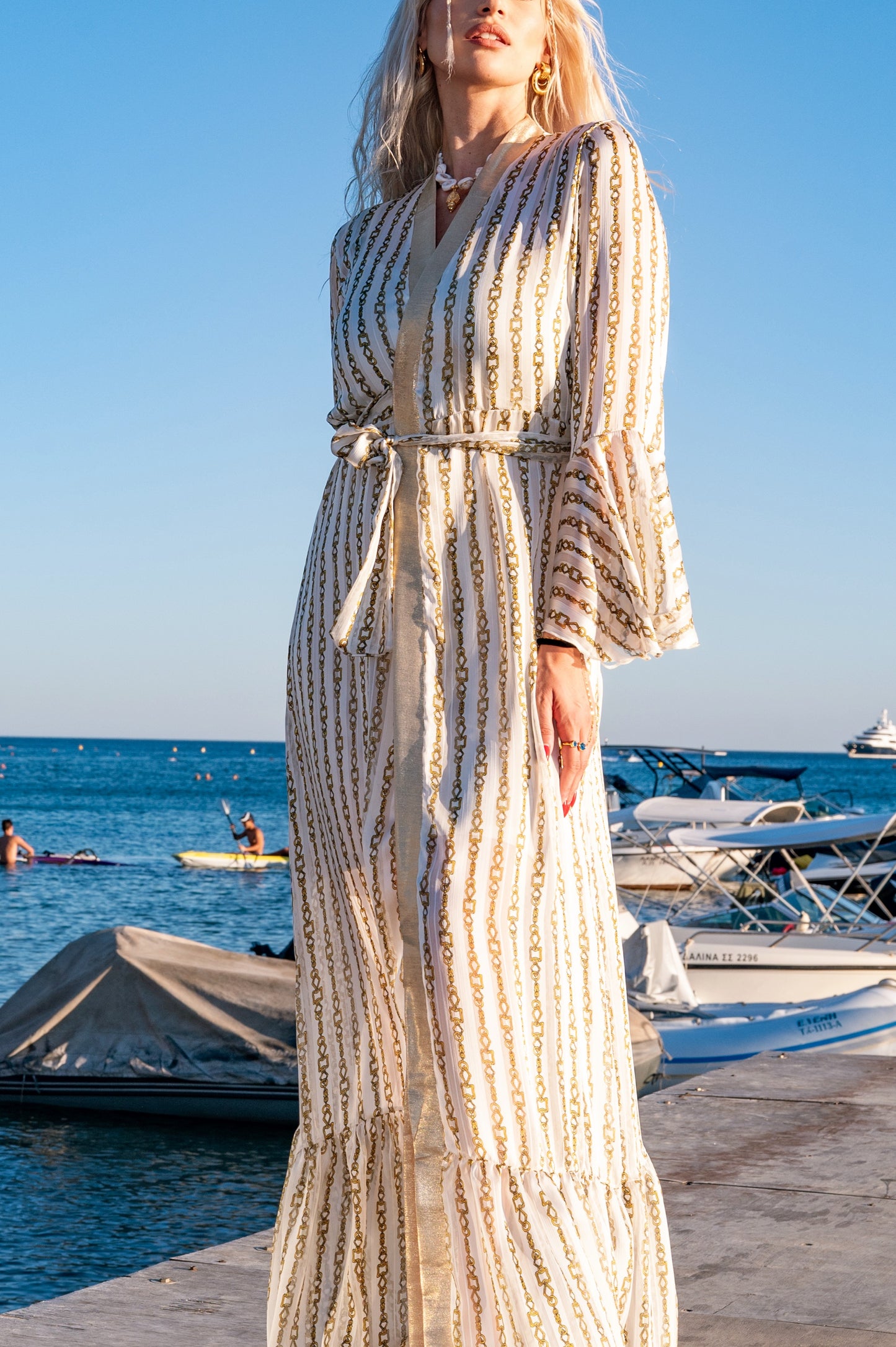 Artemis White Kimono Dress