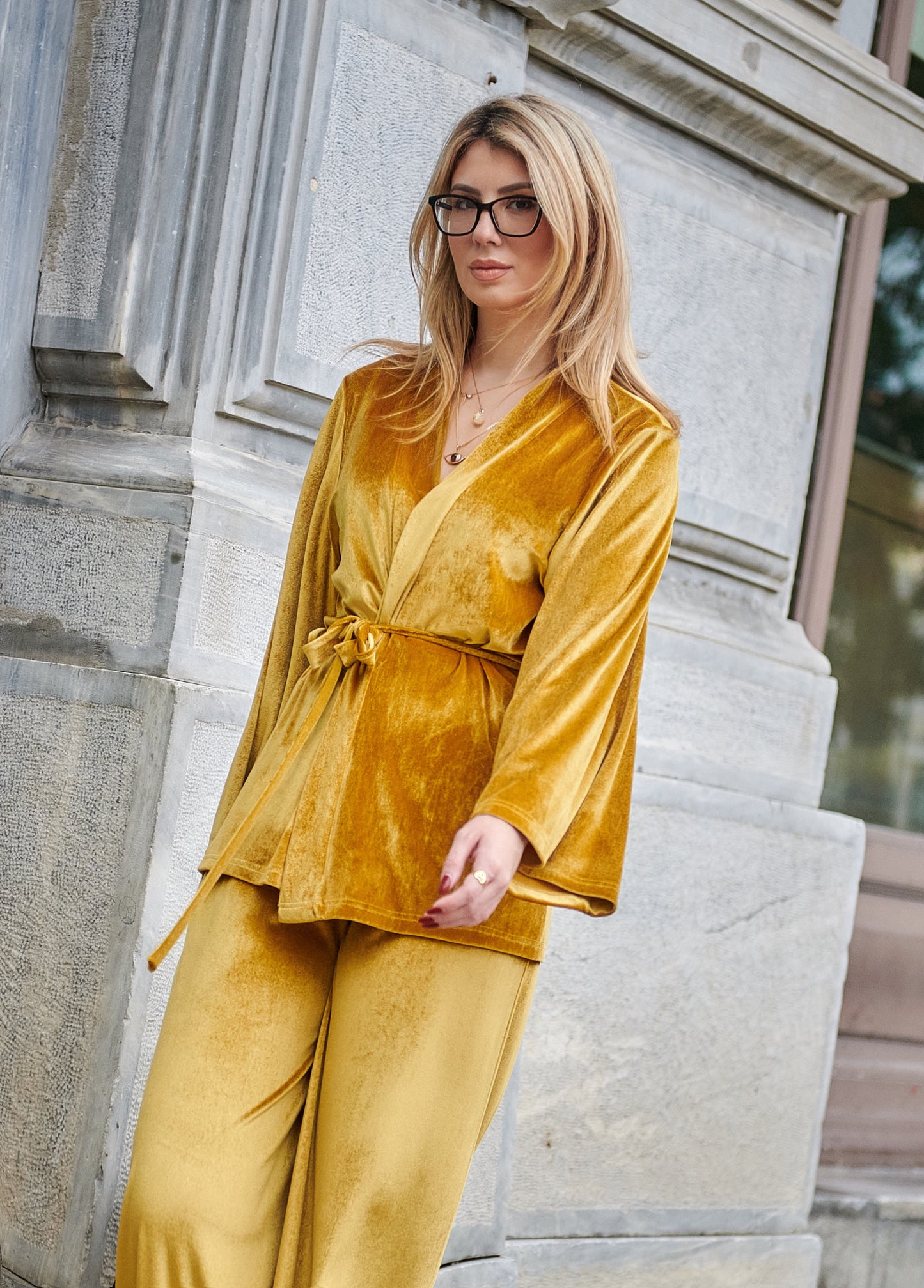 Analise Velvet Yellow Set